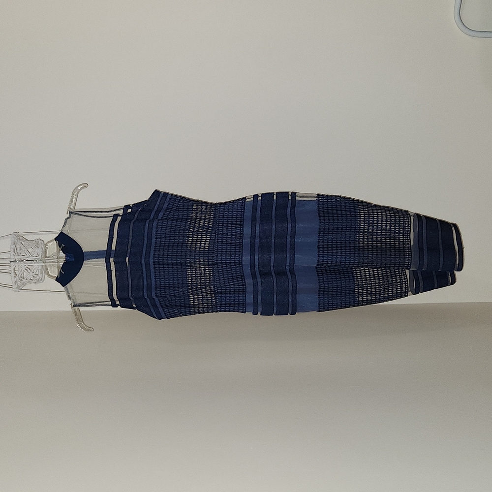 Missguided navy blue mesh dress size 8